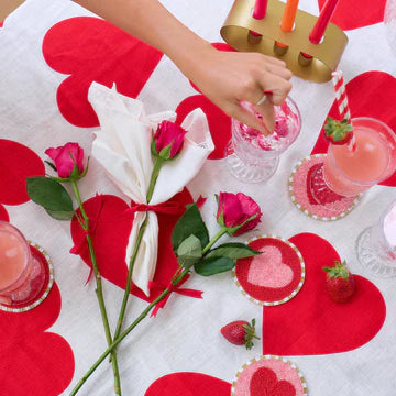 Love Heart Table cloth 138cm x 240cm