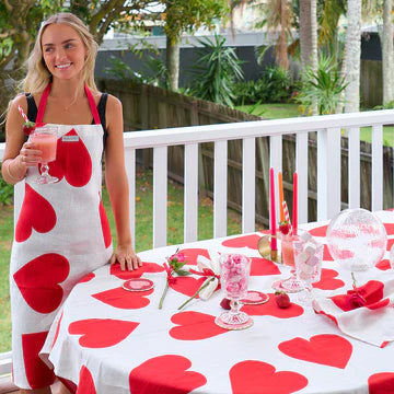 Love Heart Table cloth 138cm x 240cm