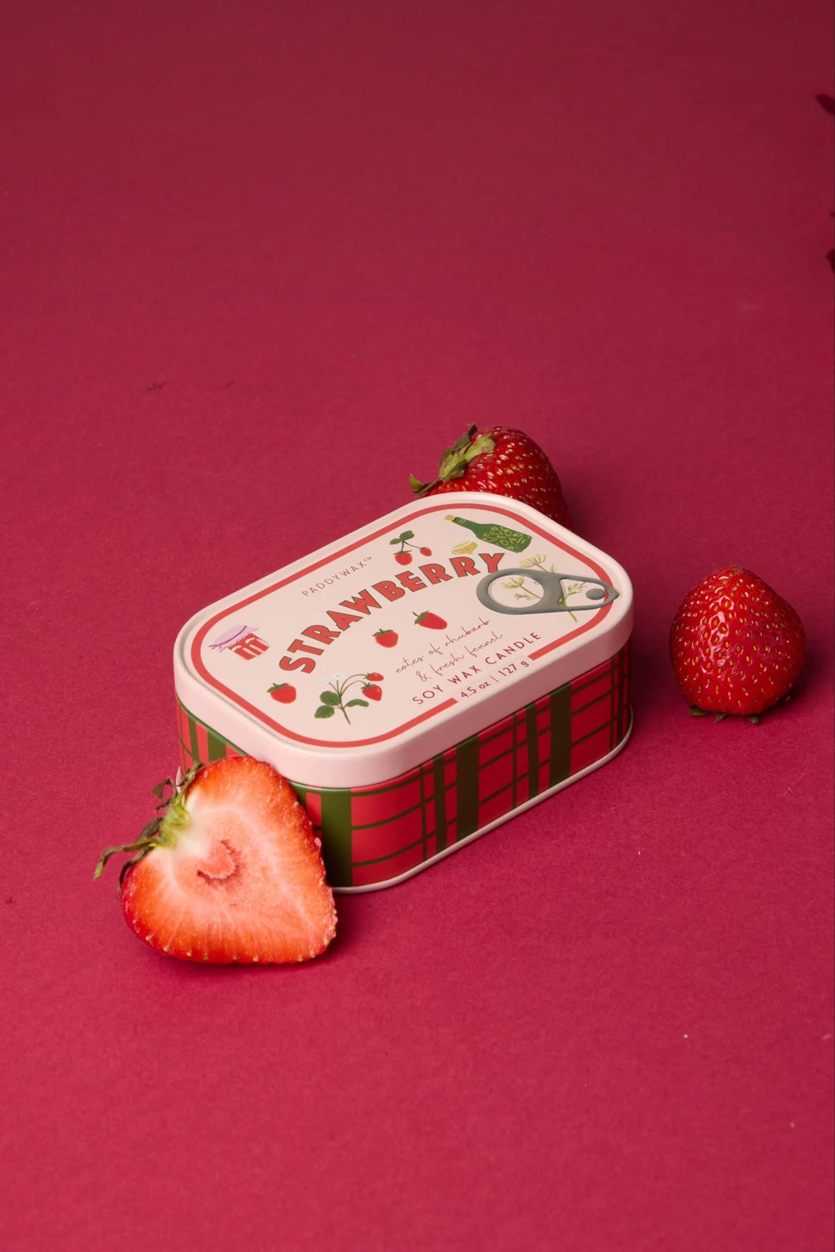 Strawberry Tin Candle