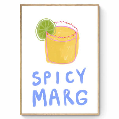 Spicy Marg by Paige Byrne A0 84x119 cm / Framed Print (Natural Timber)