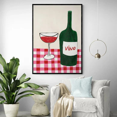 Wine Art Print | Byalmaklub AO 84x119 cm / Framed Print (Black)