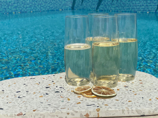 Stemless Champagne Glasses ~ Acrylic.