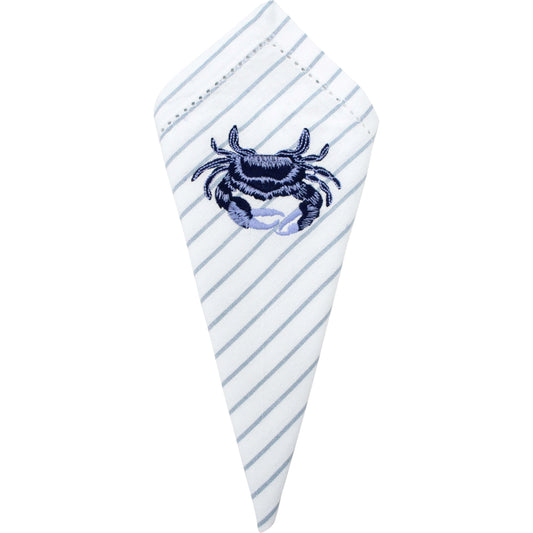 Napkin~ Stripe Crab Blue