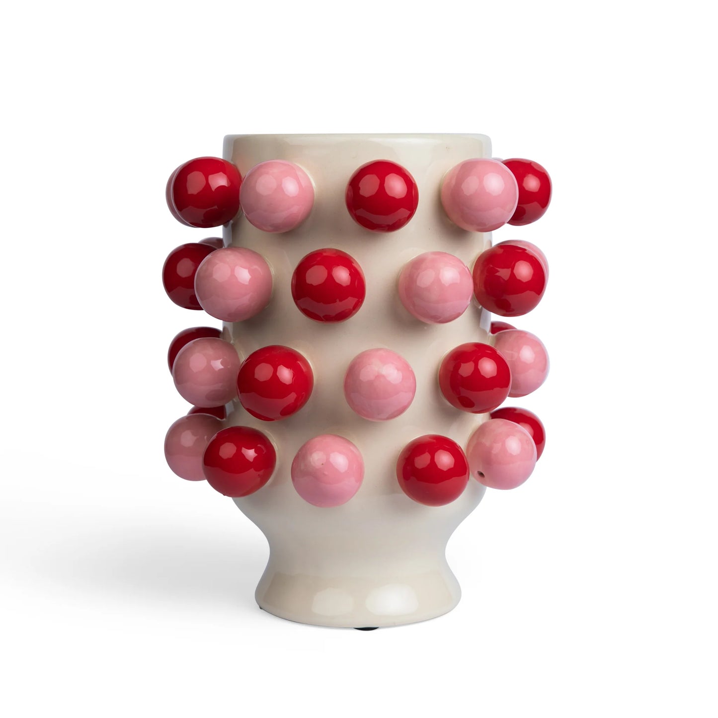 Small Bubble Vase ~ Red and Pink Balls