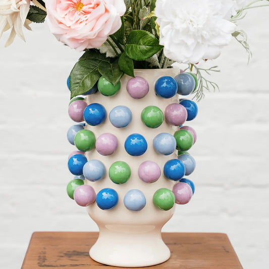 Large Bubble Vase ~ Blue, Green & Purple