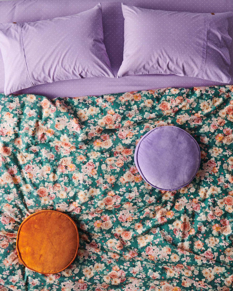 Jacaranda Velvet Pea Cushion