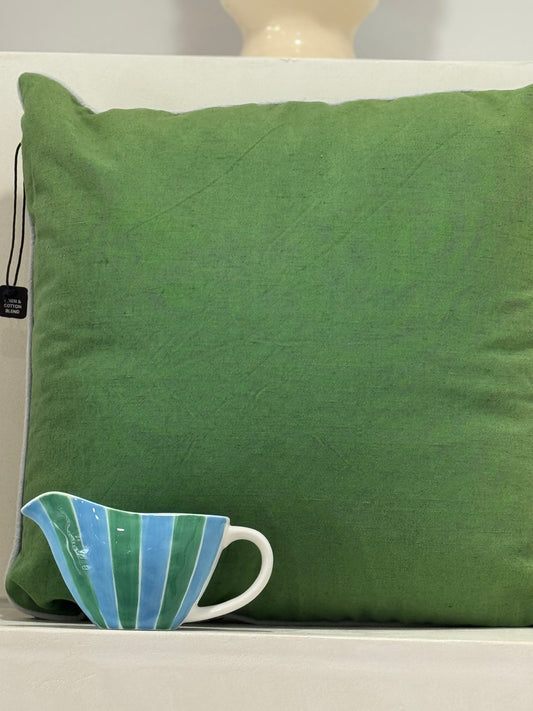 Linen/Cotton Cushion - Green