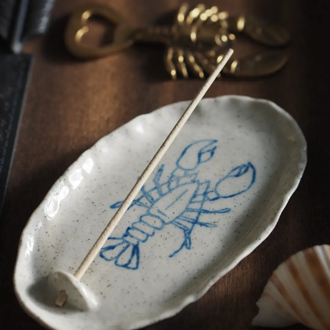 Incense Holder ~ Hand Painted ~ Shell