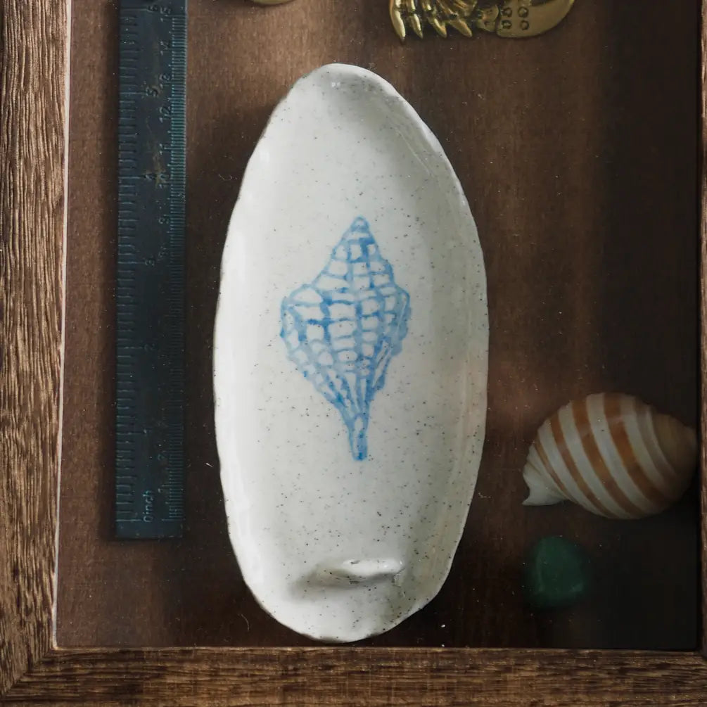 Incense Holder ~ Hand Painted ~ Shell