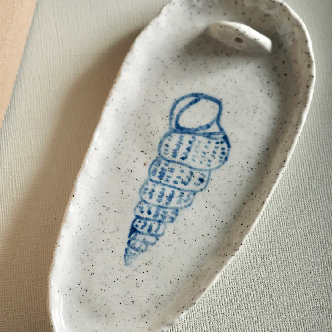 Incense Holder ~ Hand Painted ~ Shell