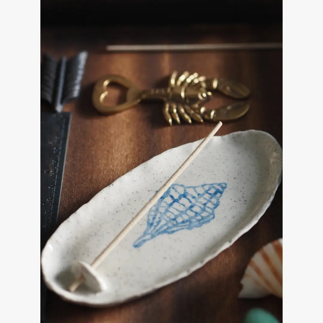 Incense Holder ~ Hand Painted ~ Shell