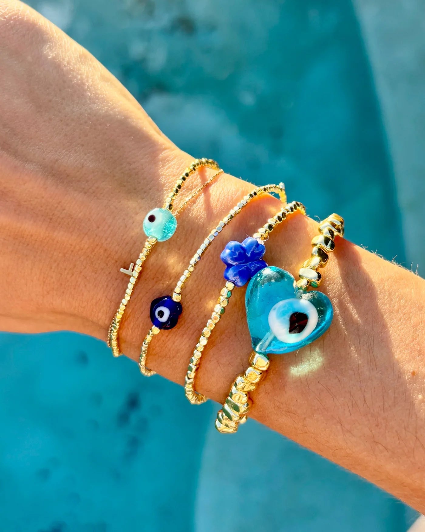 Heart Evil Eye Bracelet