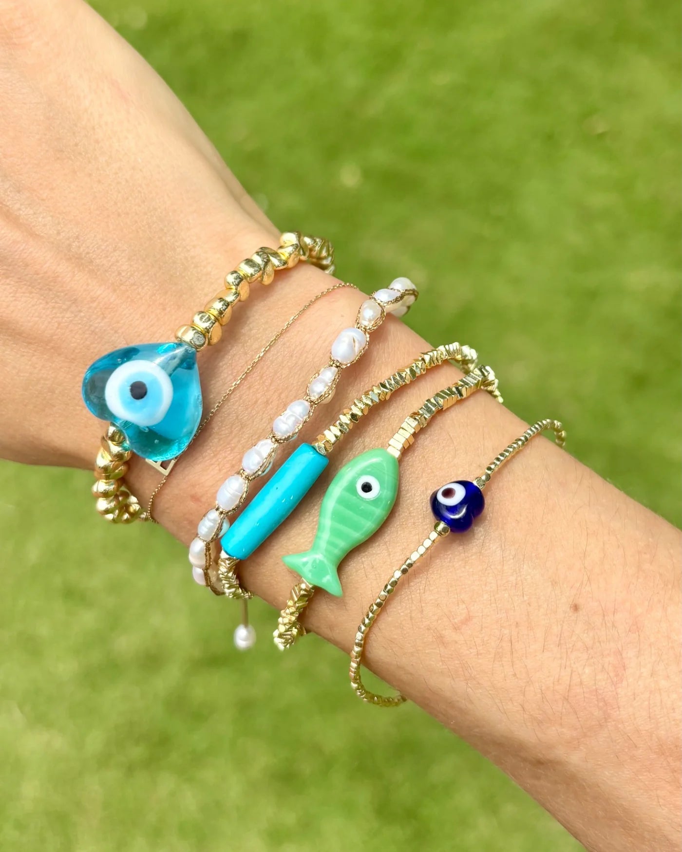 Heart Evil Eye Bracelet
