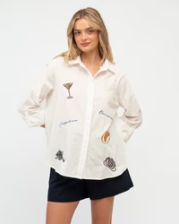 White Martini Shirt