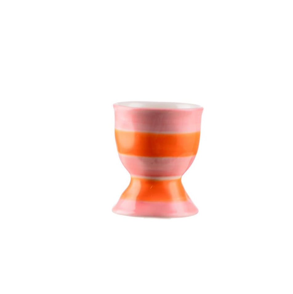 Egg Cup ~ Orange & Pink