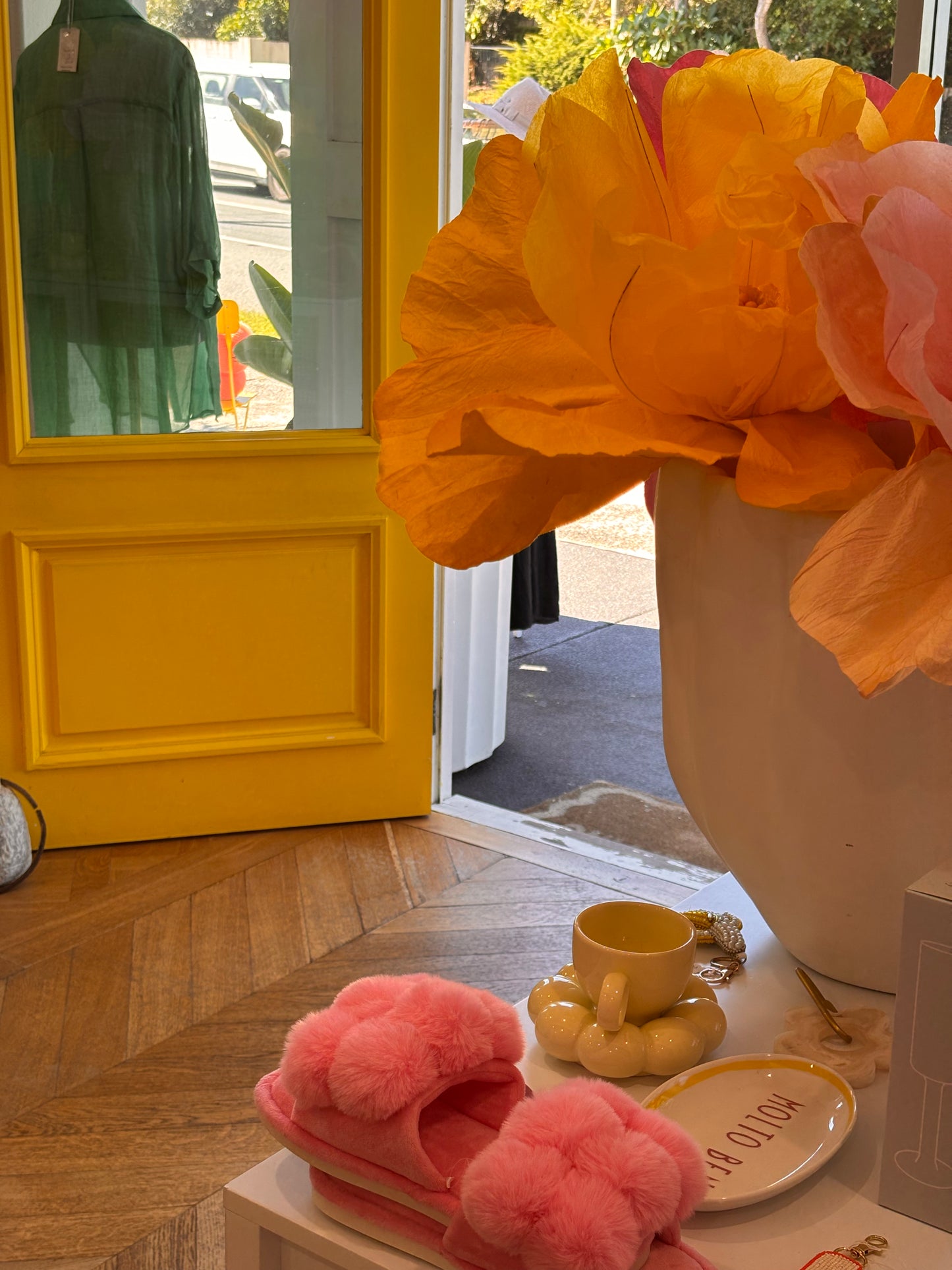 Flower Cup and Saucer Set ~ Yellow