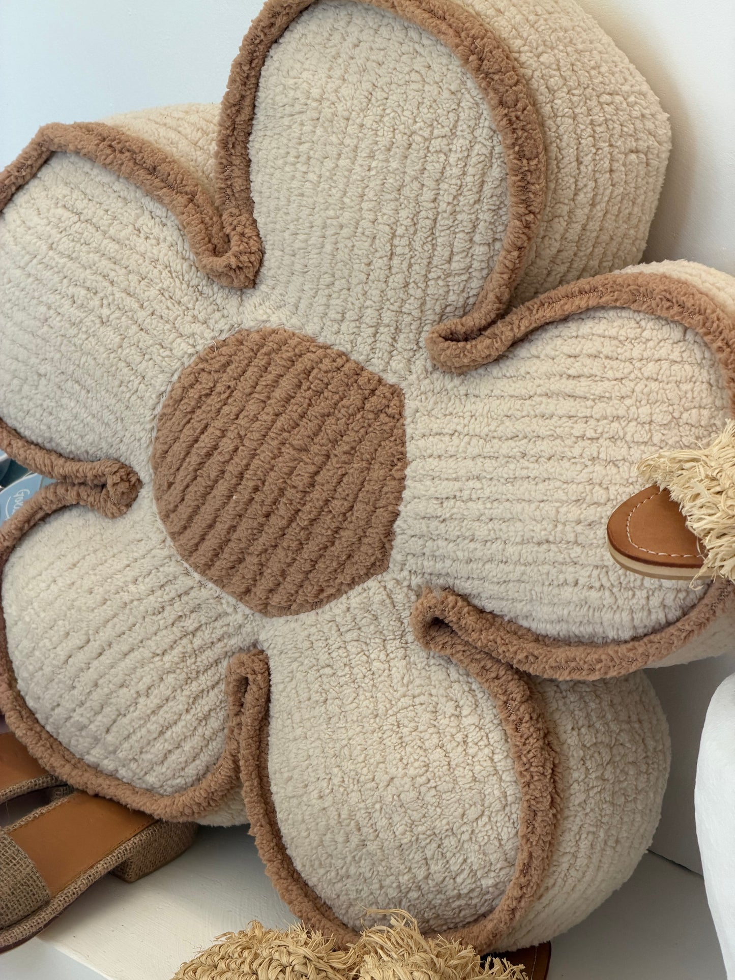 Flower Cushion ~ Beige