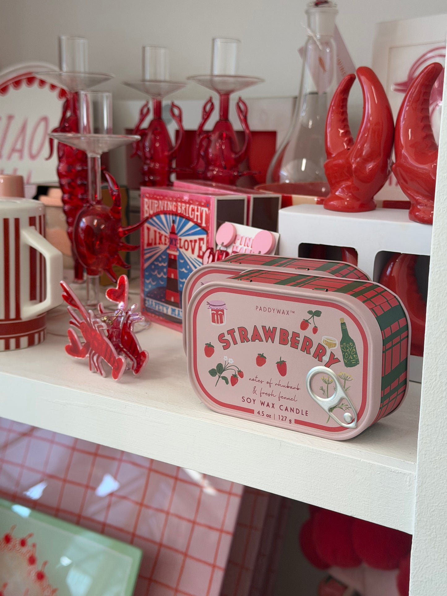 Strawberry Tin Candle
