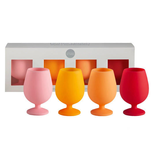 Porter green - sunset | stemm | silicone unbreakable wine glasses