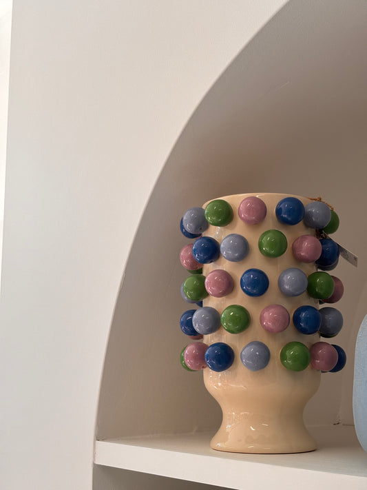 Large Bubble Vase ~ Blue, Green & Purple