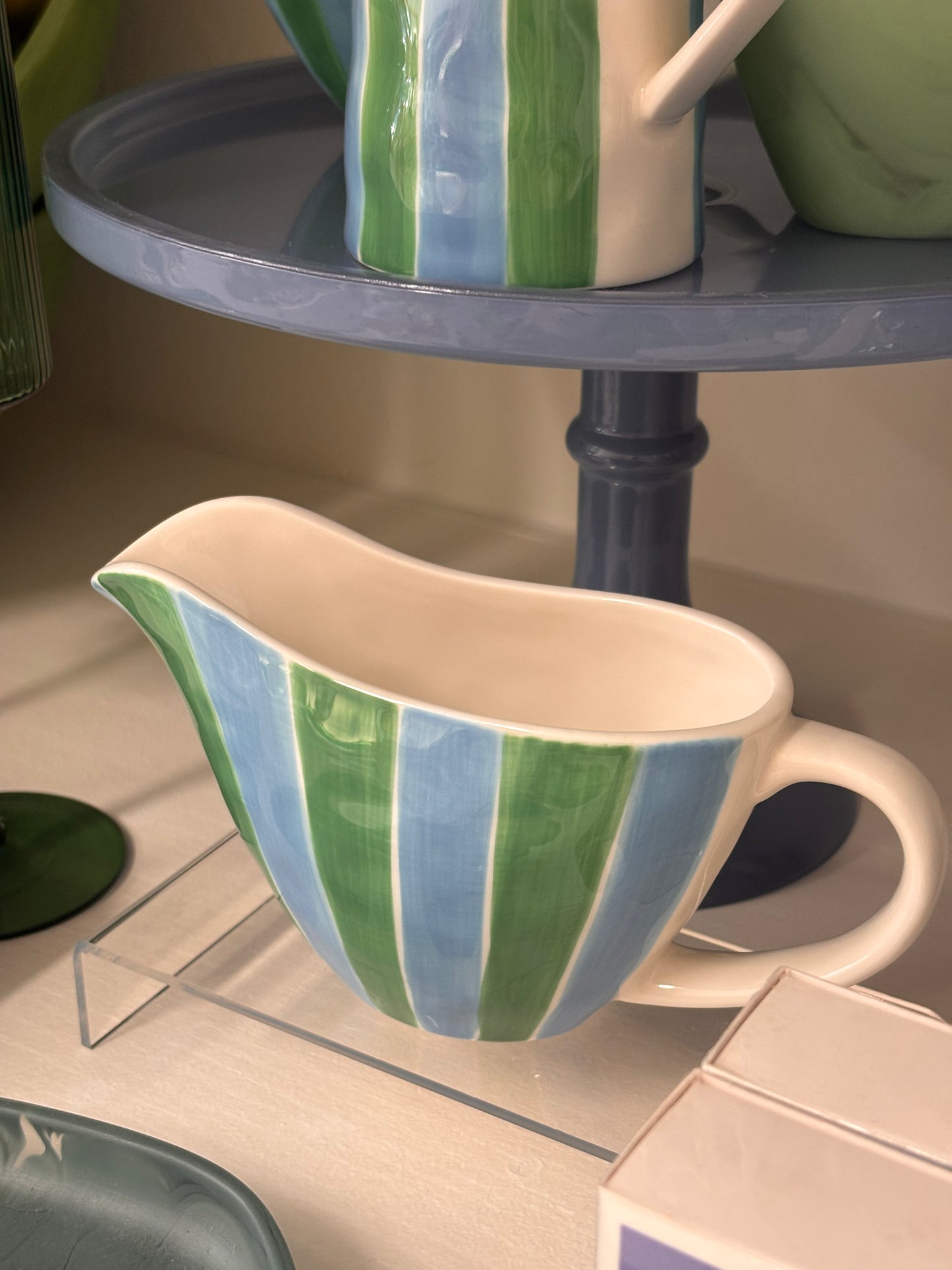 Gravy Jug ~ Blue and Green