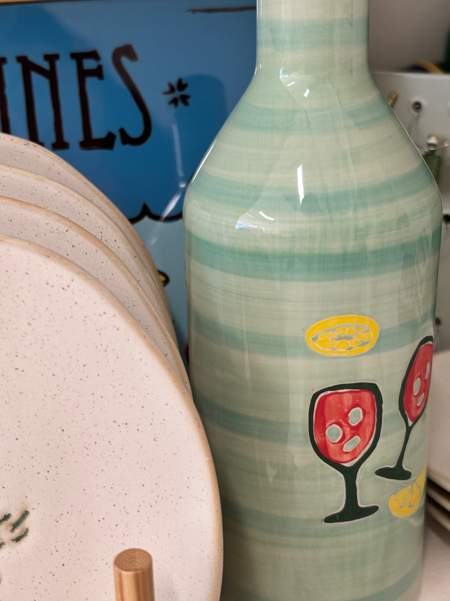 Ceramic Wine Bottle Vase
