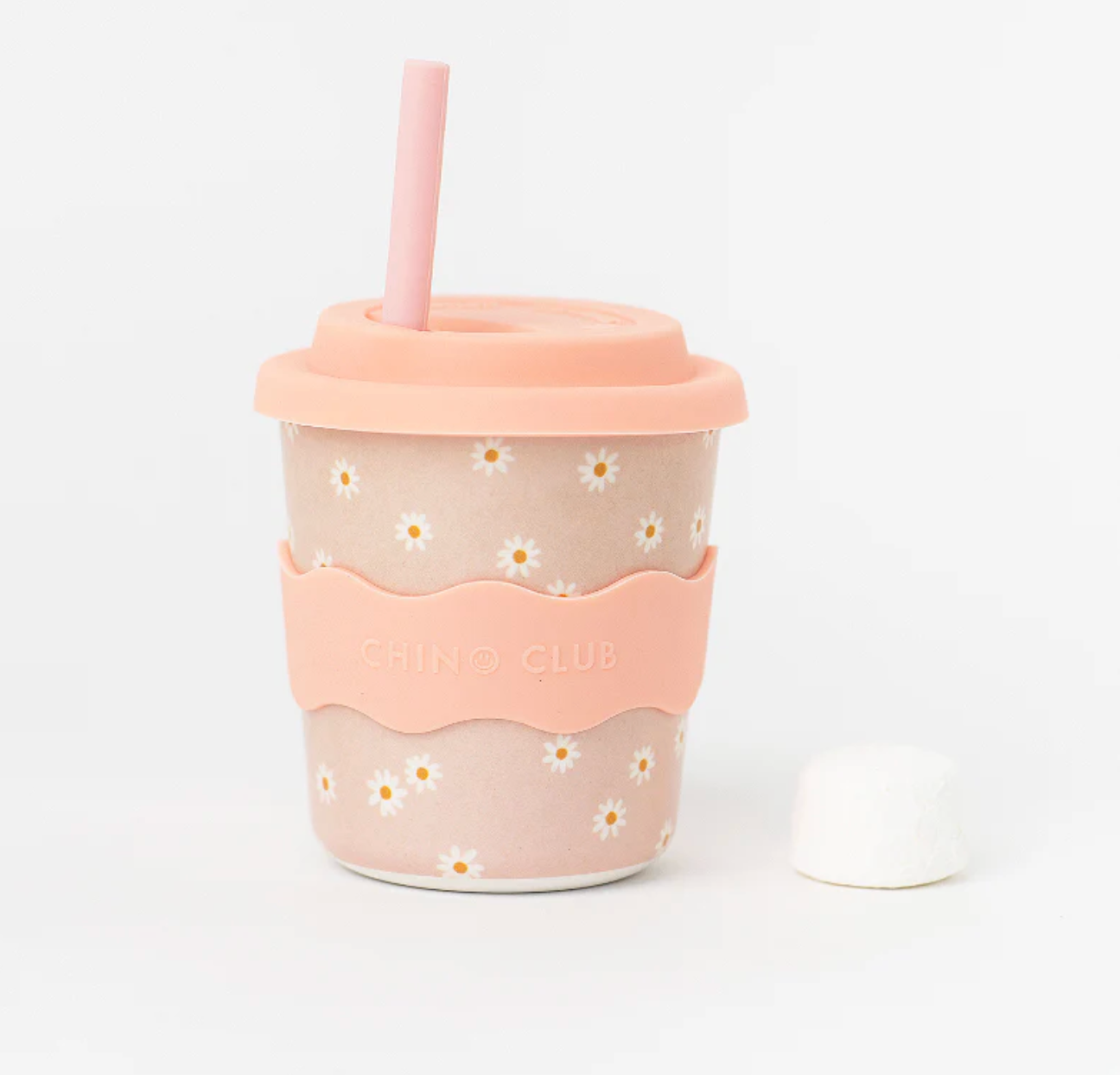 CHINOCLUB Kids Keep Cup - Pink Daisy 8oz
