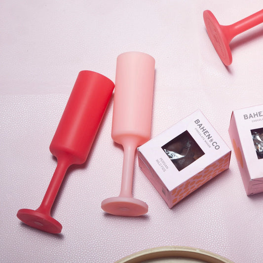 Porter green - cherry + blush | seff | silicone unbreakable champagne flute