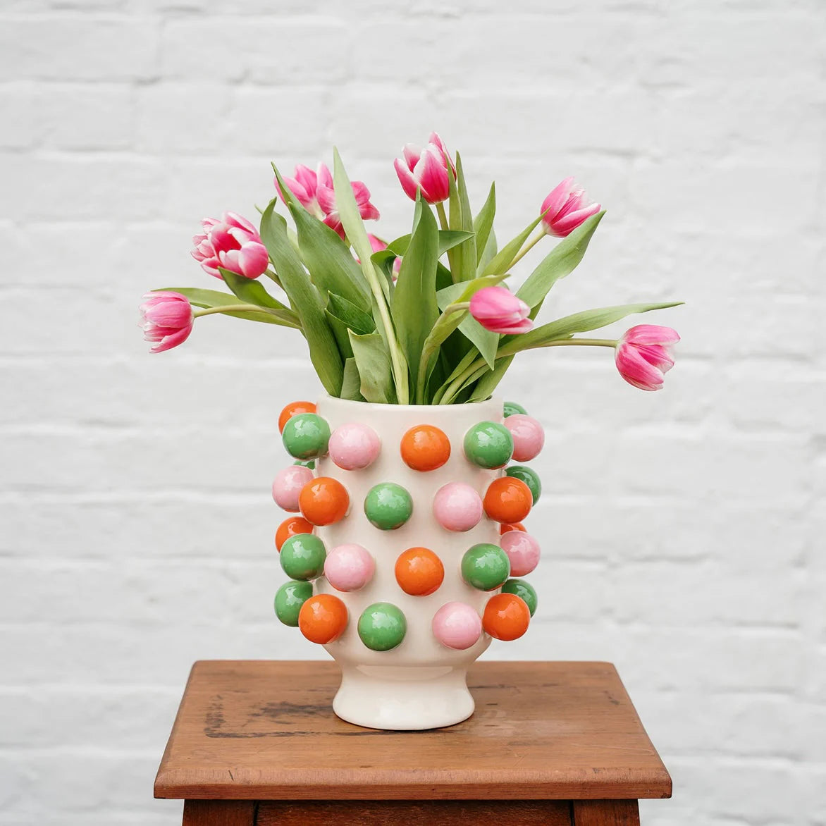 Bubble Vase -small- Pink, Green and Orange