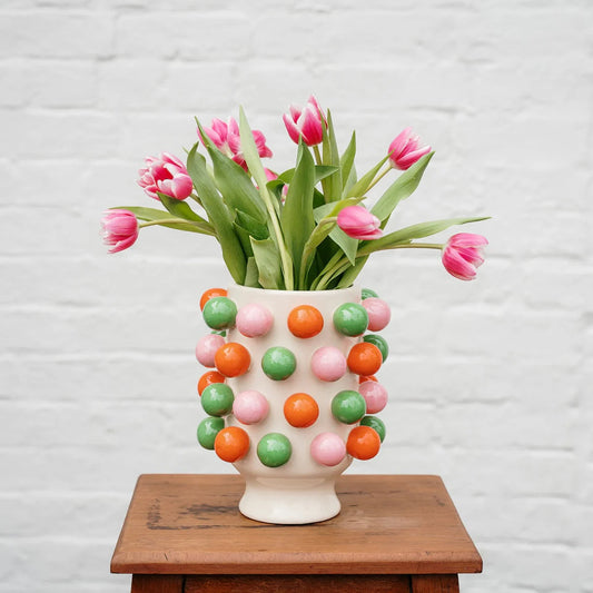 Bubble Vase -small- Pink, Green and Orange